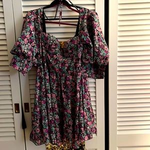 Bridgerton floral mini dress
